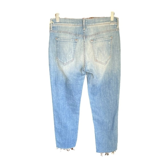 MOTHER - NWT The Dropout Fray ShakeWell  Mid Rise Boyfriend Raw Hem Jeans Sz 27 - Picture 4 of 9